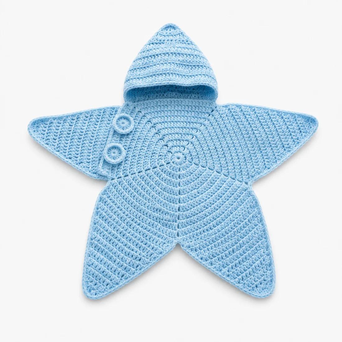 Handmade Crochet Baby Star Onesie