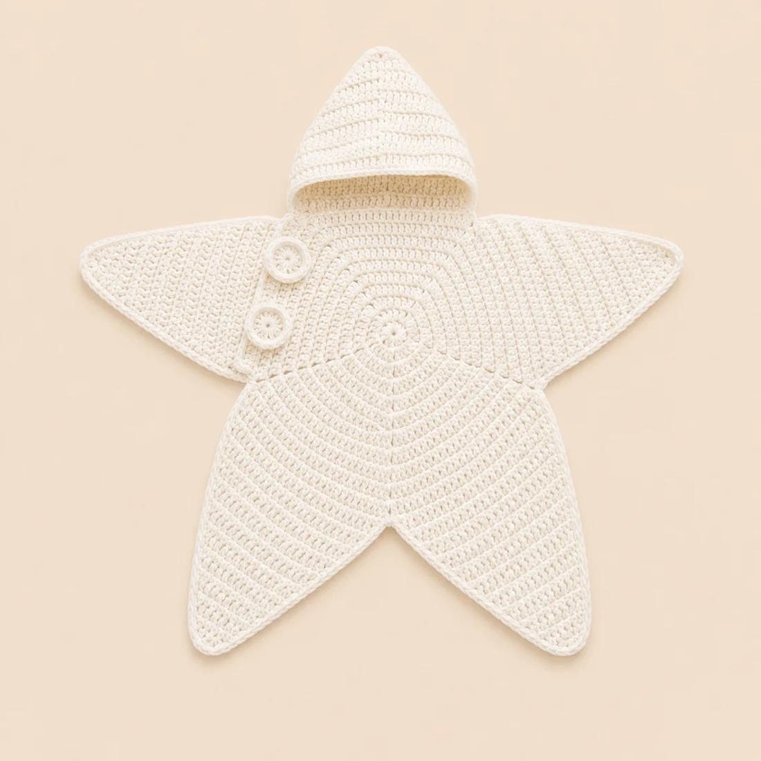 Handmade Crochet Baby Star Onesie